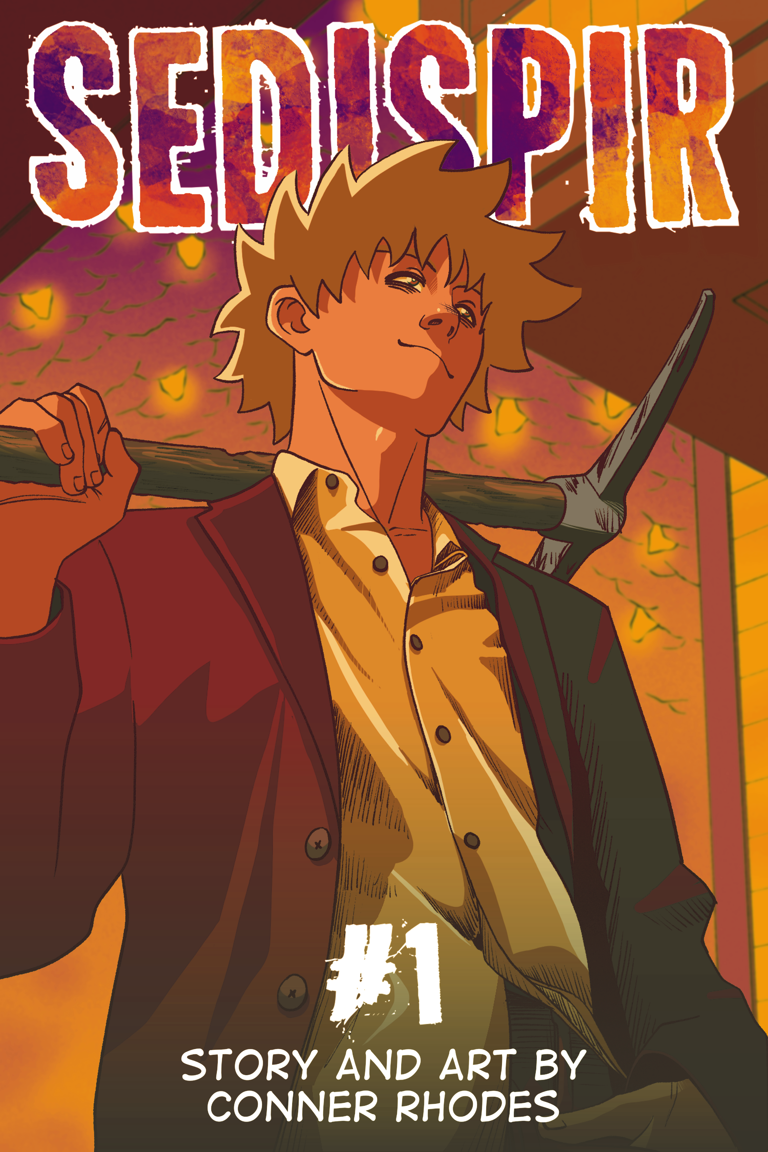 Cover of 'SEDISPIR' with an illustration of a character holding a pickaxe against a colorful background.